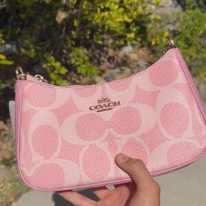 Coach Pink Signature shoulder bag